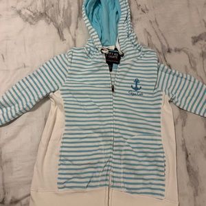 Stripped zip up hoodie